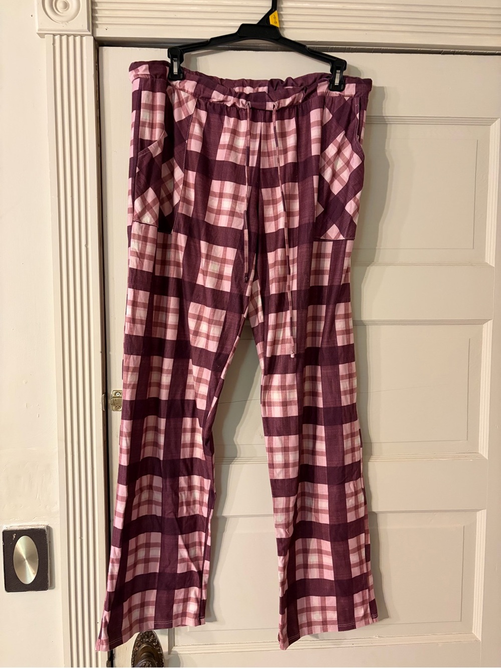 Plaid Lounge Pants - Pink & Plum